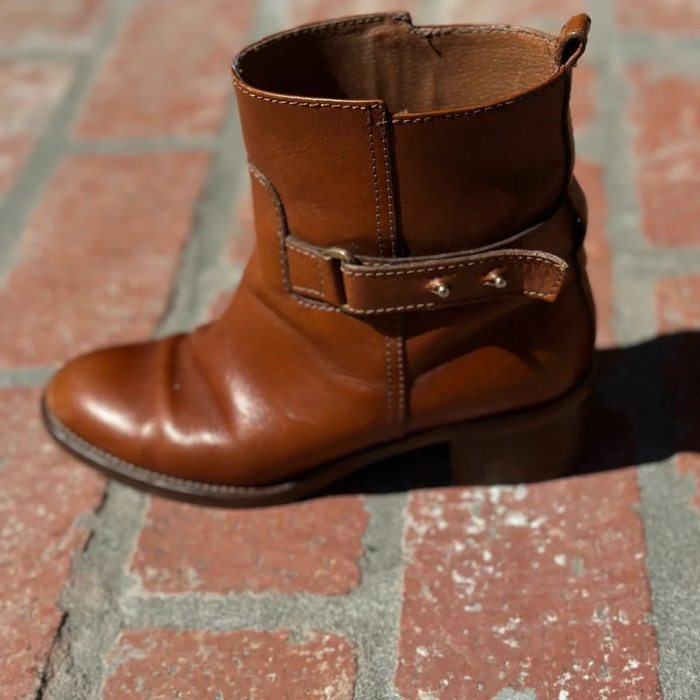 J.Crew Parker Brown‎ Leather Ankle Boots Size 6.5